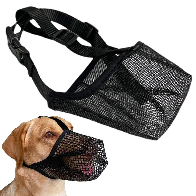 Pet Dog Muzzles Adjustable Breathable Dog Mouth Cover Anti Bark Bite Mesh Dogs Mouth Muzzle Mask For Dogs