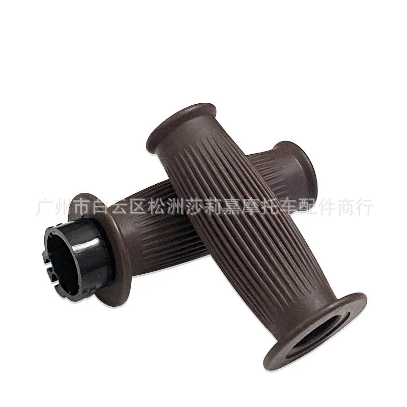Cafe Race Motorcycle Grip Retro Soft Rubber Handle Throttle Bar Non Slip Unviersal 25MM 22MM 7/8