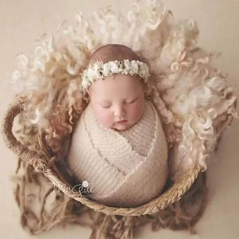 

Little Baby Photo Shooting Basket Children Woven Baskets Babe Full Moon Photography Furniture Props Infant Growth Souvenirs Tool