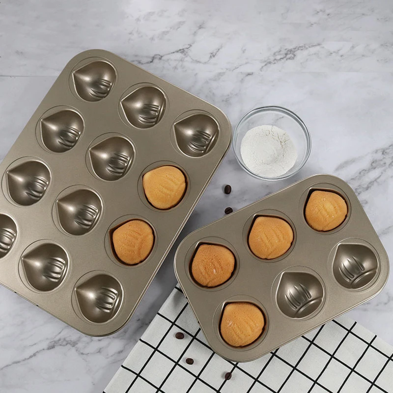 Bandeja para hornear pasteles en forma de castaña, molde de acero al carbono, herramienta para hornear en la cocina, vajilla para exteriores, 1 unidad