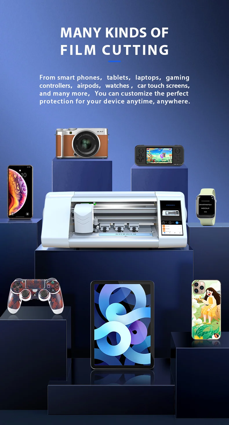 Smart Wifi Connection Unlimited Hydrogel Tpu Film Cutter Smartphone Mobile Screen Protector Cutting Machine
