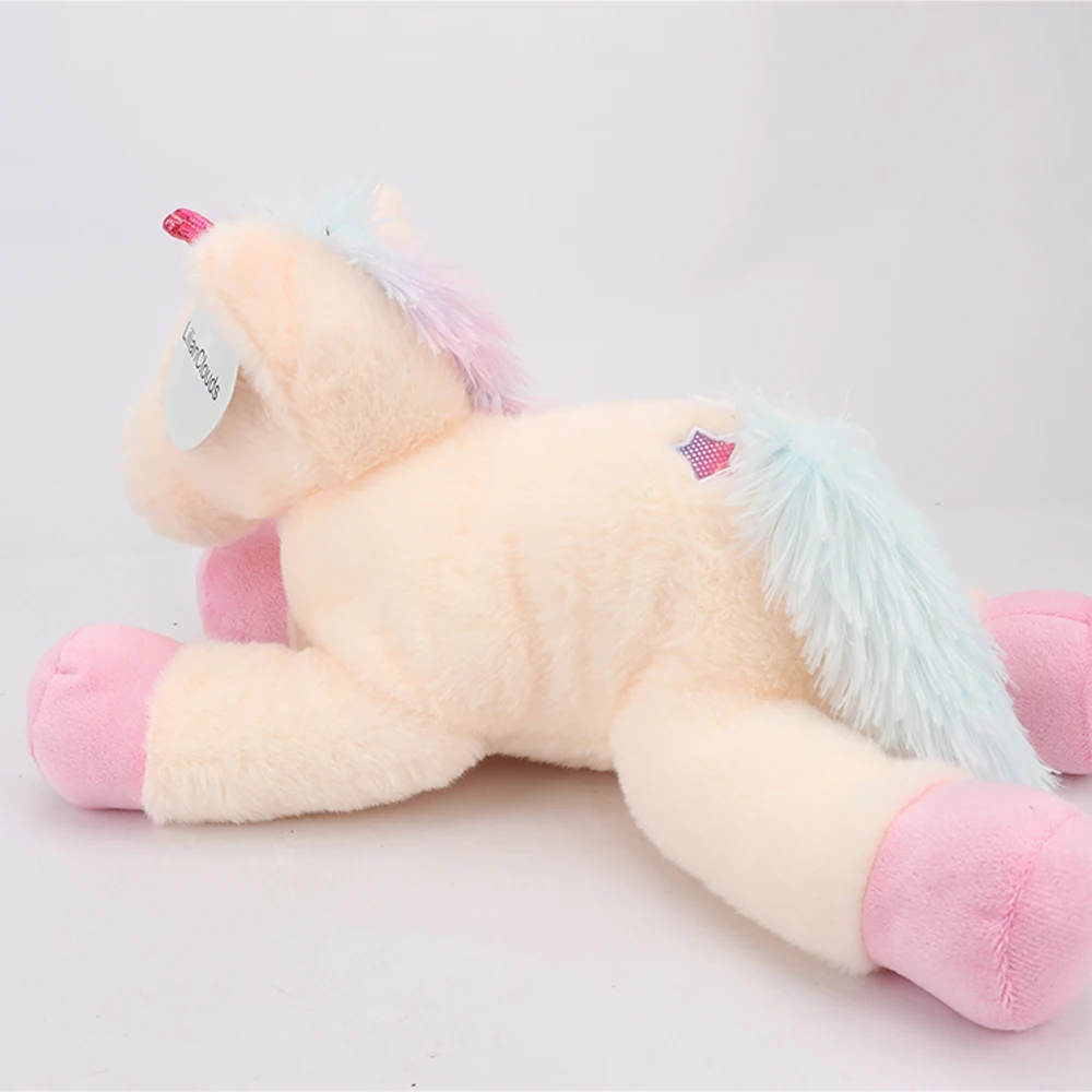 Jouet en peluche multicolore LilianClouds AdTos15.7in, molutien, Polyester doux, animal de dessin animé avec crinière arc-en-ciel