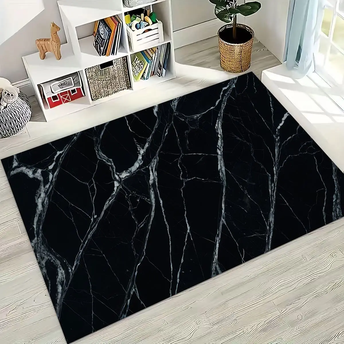 2026 Luxuriöser Marmor-Teppich mit bunter Steinstruktur, Schwarz, Grün, Gold, für Schlafzimmer, Wohnzimmer, Sofa, Zuhause, Fußmatte, Dekor, rutschfeste Matte