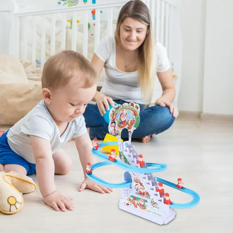 Weihnachten Klettern Spielzeug Achterbahn Spielset Weihnachten Spielzeug Santa Klettern Spiel Pädagogisches Spielzeug Weihnachten Rutsche Mit Lichter &