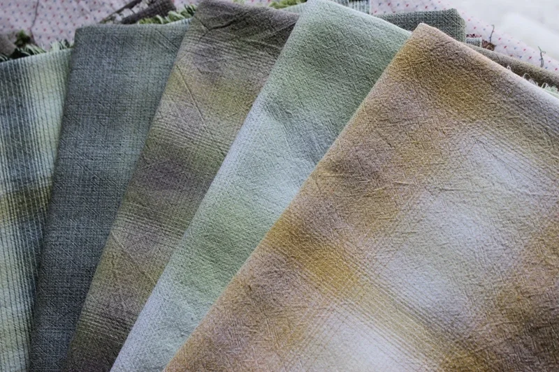 50*145cm Candy Japanese Yarn Dyed Cotton Fabric for Basic Patchwork Purse Sewing Quilting Craft Cloth