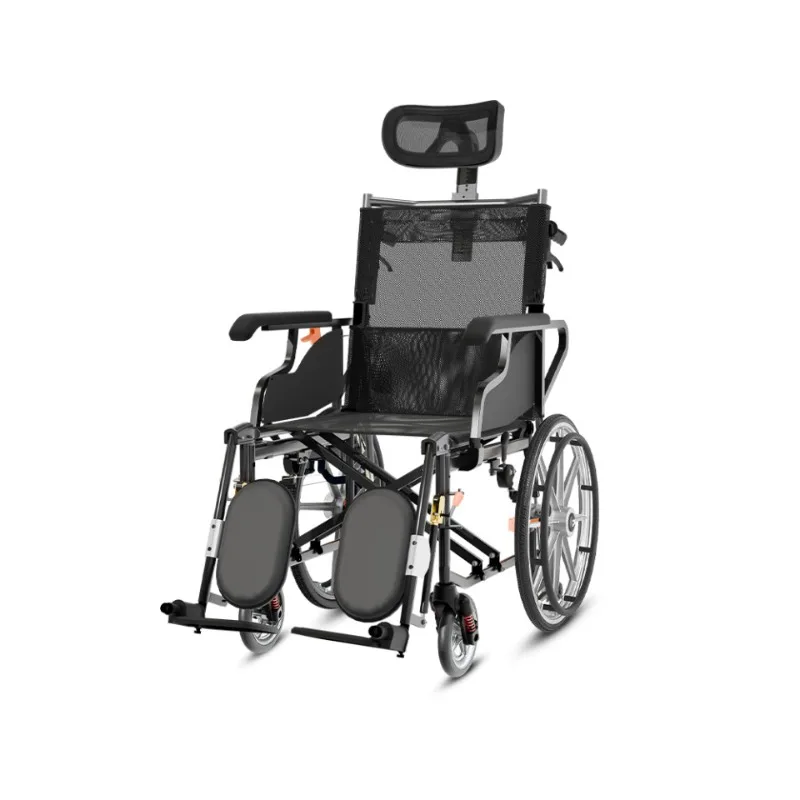 

Legs can be raised, backrest for the elderly, wheelchair, manual and lightweight folding, reclining, shock absorption