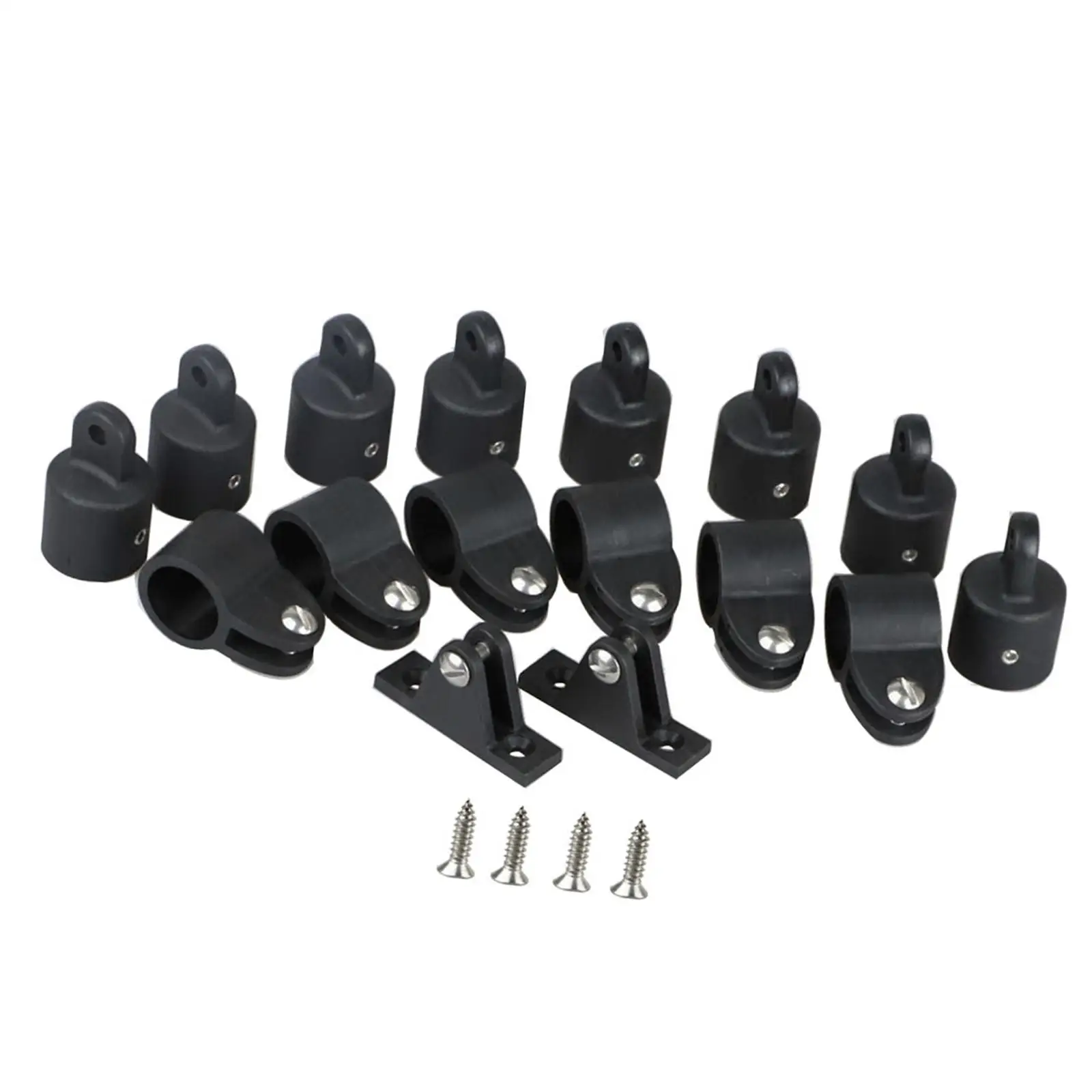 

16x комплект оборудования для верхней части бимини, концевые заглушки, монтажный компонент, замена направляющих для челюстей, глазок