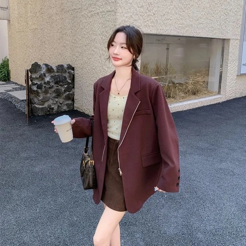 

Новое поступление весны/осень 202, женский красный пиджак Ancora - модный уникальный дизайн, элитный костюм, пальто