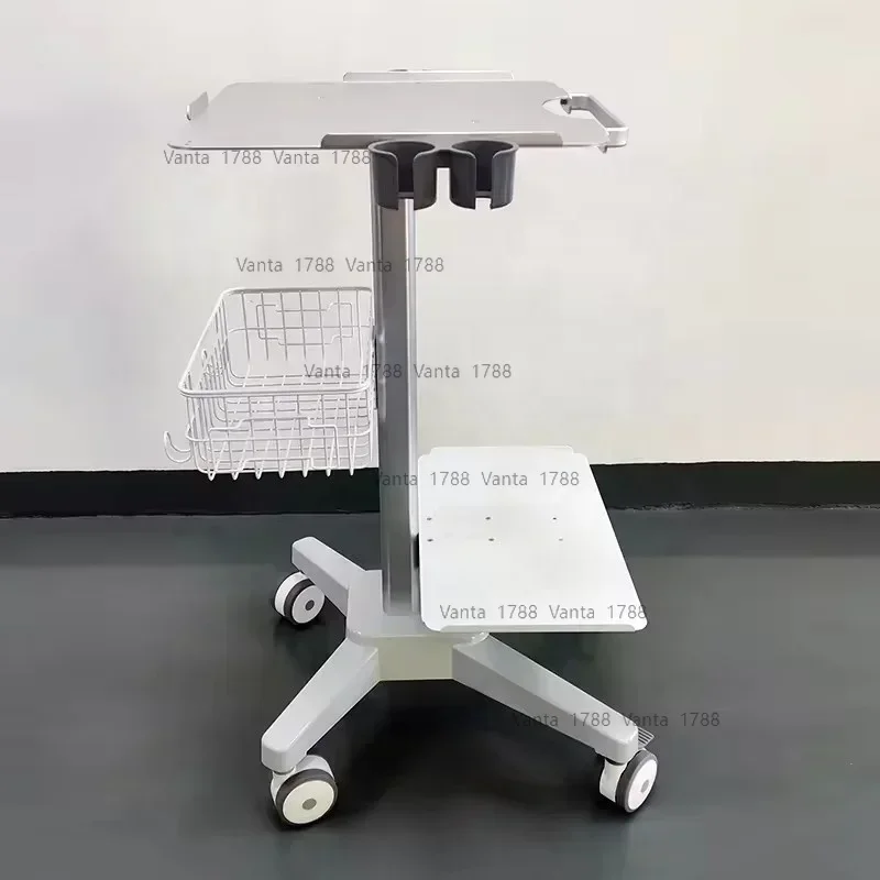 B Scanner Machine Use with Printer Support Aluminum Trolley Cart Mobile Stand for Veterinary and Medical Scanning