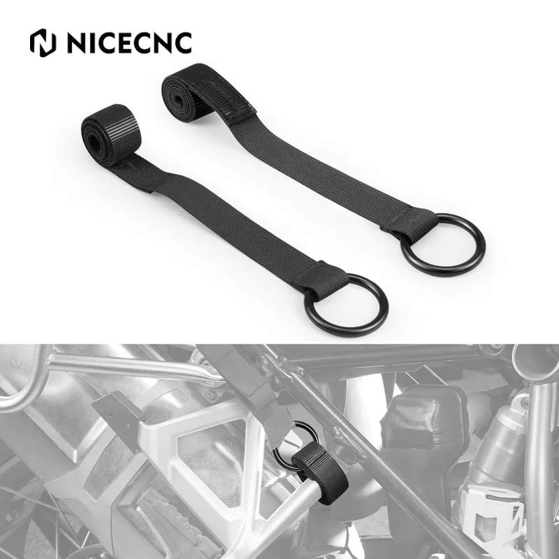 

NICECNC Luggage Tie Down Straps with O-Rings For KTM EXC 300 EXC-F 350 Husqvarna Sherco Yamaha Honda Suzuki Kawasaki Beta Enduro