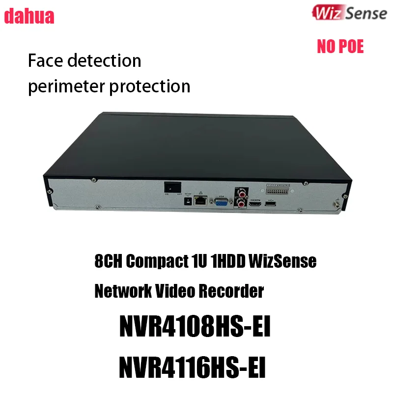 

Dahua NVR 8CH16CH NVR4116HS-EI NVR4108HS-EI H.265 Compact 1U 1HDD supports Fast AI Search SMD CCTV WizSense Network Recorder