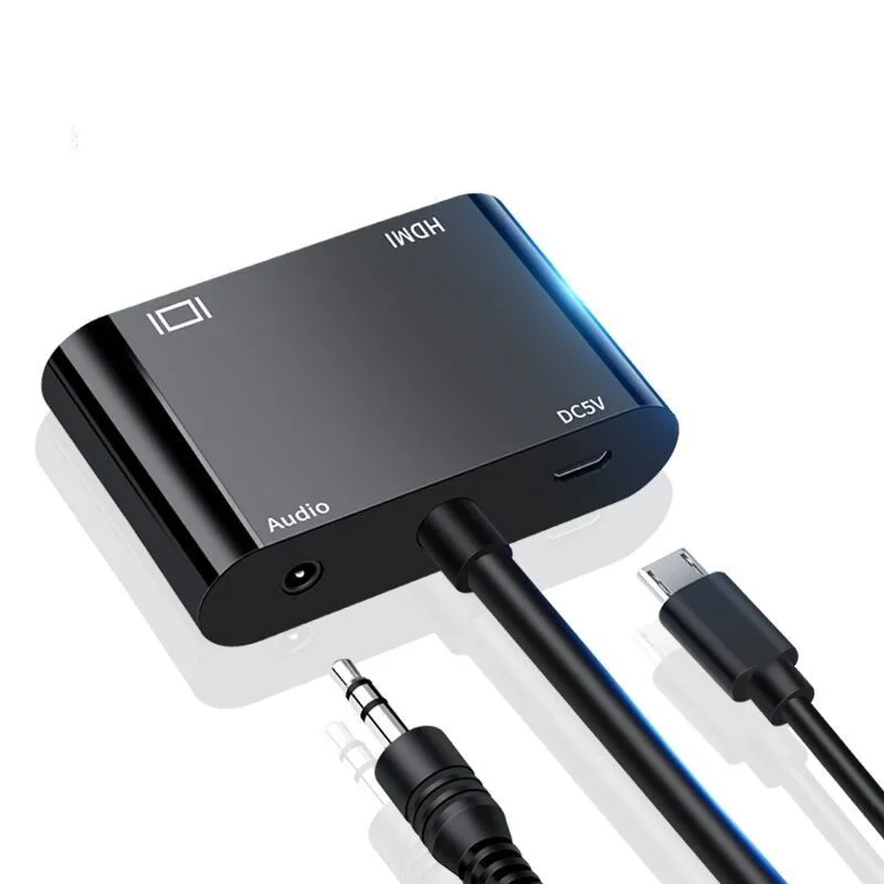 VGA to HDMI VGA Dual Display Adapter Video Audio Converter VGA splitter 1 in 2 output for Desktop PC Monitor Projector HDTV