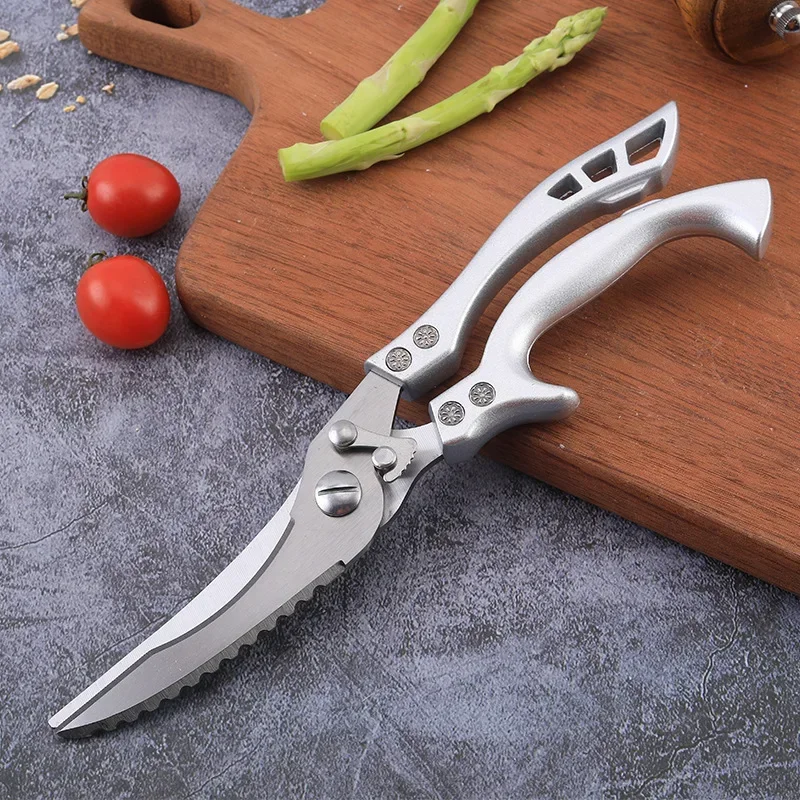 Kitchen Scissors Chicken Bone Kitchen Shears,Duck Fish Cutter 4Cr Stainless Steel Fish Scissors Scale Clean Cook Scissors Knife