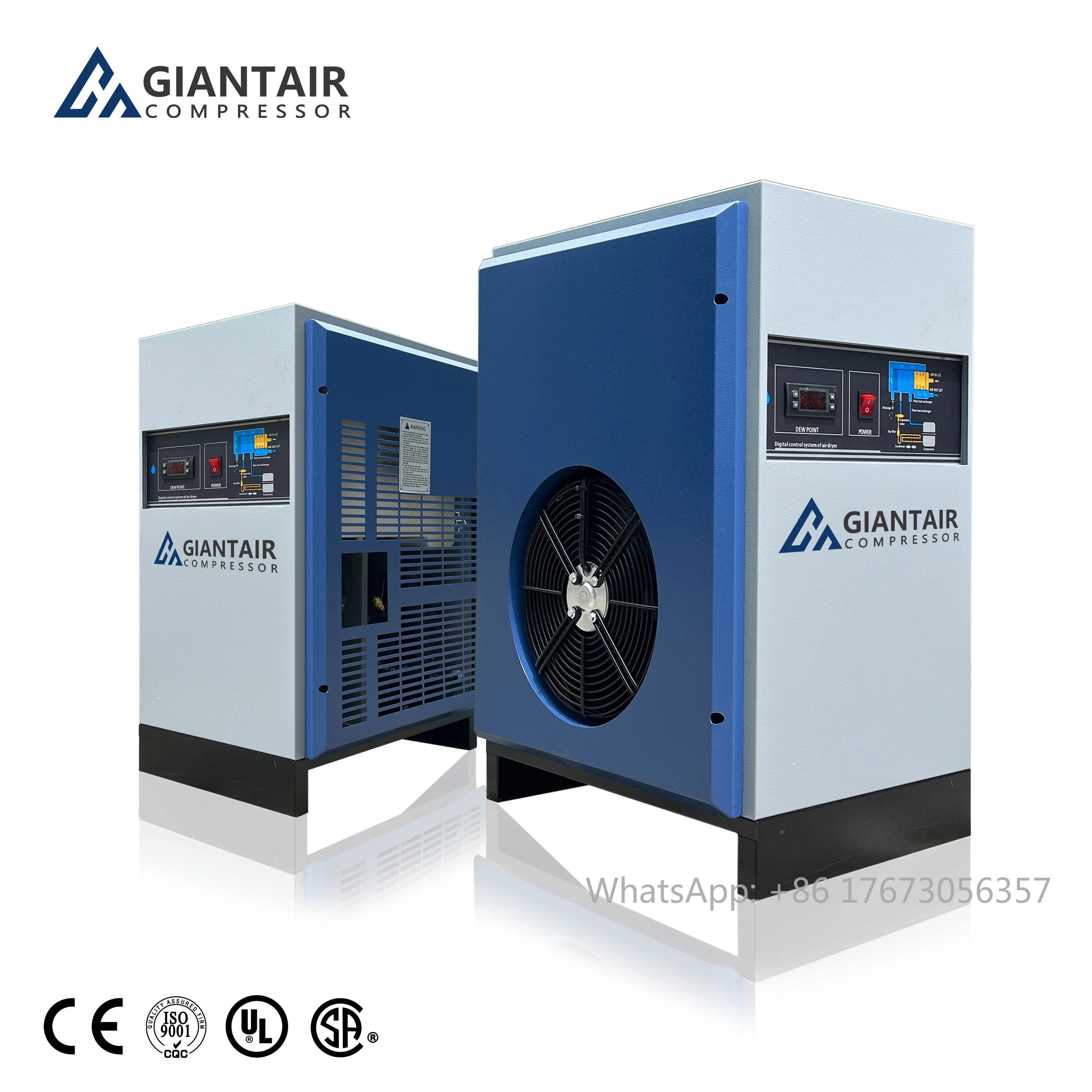 High Effective Refrigeration System Refrigerated Air Dryer For Screw Air Compressor