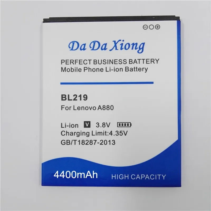 4400mAh BL219 BL-219 Cell Phone Battery Replacement For Lenovo A880 S856 A889 A890e S810t A850+ A916