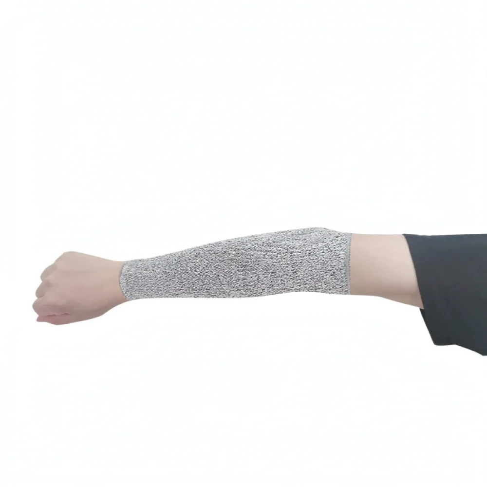 Ergonomic Cut Resistant Sleeves HPPE Fiber Protective Arm Guard For Heavy Duty Construction Metal Fabrication