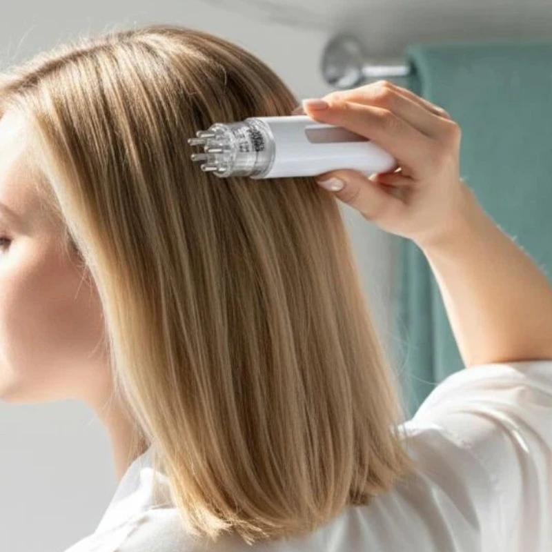 

Набор: портативный массажер-аппликатор для кожи головы с расческой для нанесения жидкости, мини-массажер против выпадения волос, инструмент для ухода за кожей головы