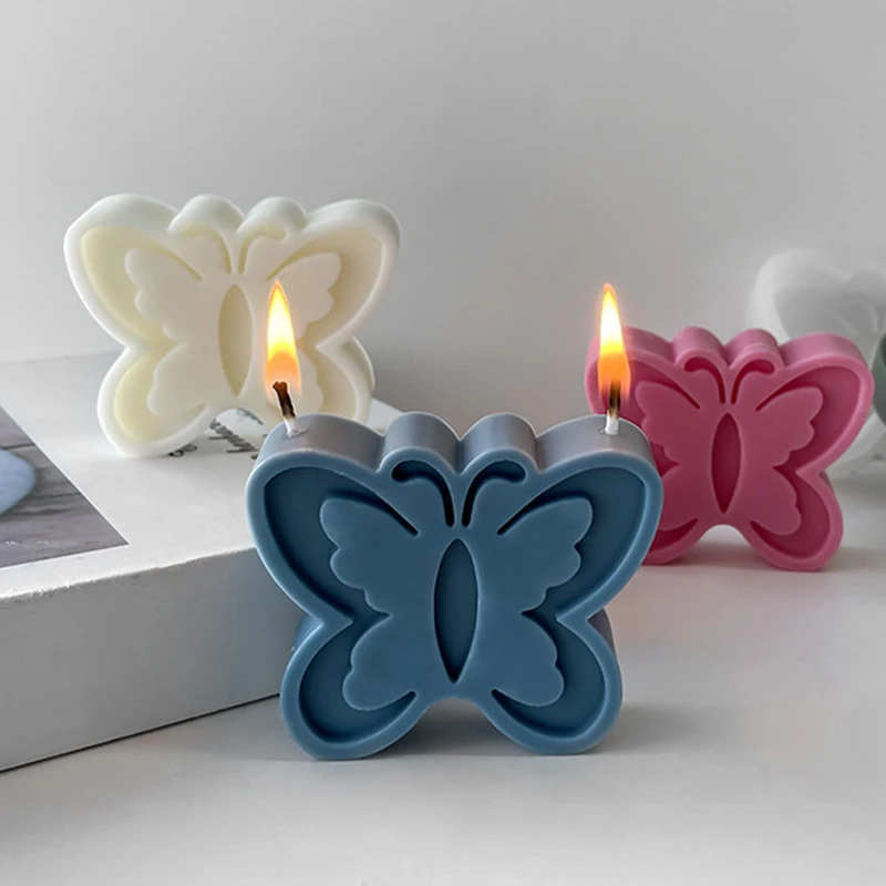 3D Schmetterling Kerze Silikon Form DIY Handgemachte Schmetterling Seife Gips Insekt Handwerk Harz Zement Form Hause Geschenke