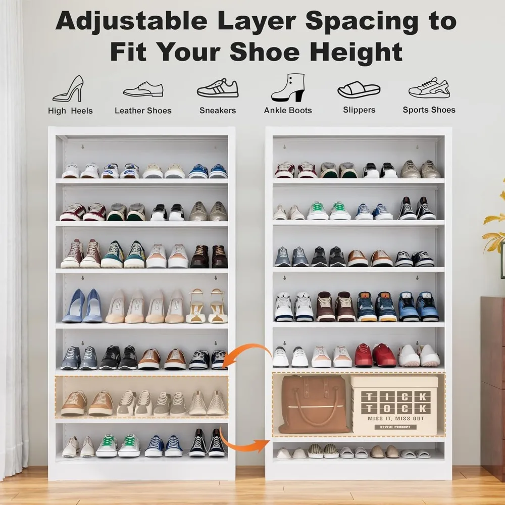 7-poziomowy, wytrzymały regał stalowy - regulowane półki z panelem tylnym do użytku w domu, biurze i garażu - 55 cali wysokości, metalowy lub