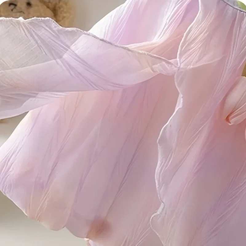 0-24M Newborn Girls Romper Dress 2026 New Summer Adorable Infant Baby Girls Tulip Decor Sling Princess Bodysuit Soft Clothes image 5