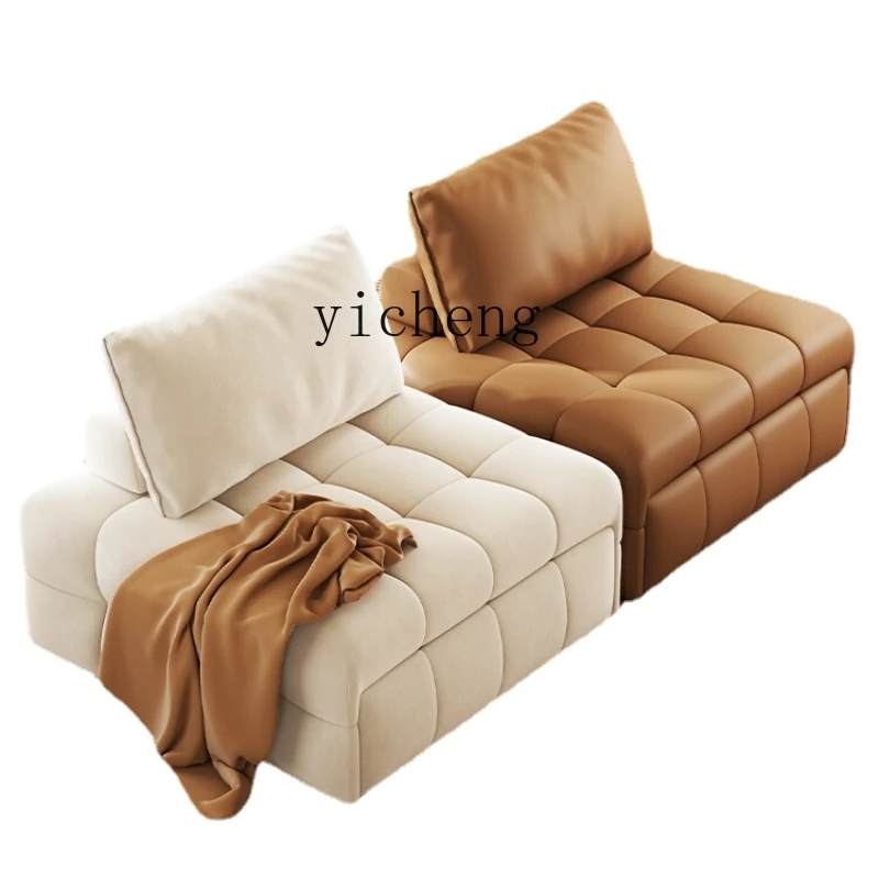 

ZC Puff Fabric Sofa Small Apartment Living Room Movable Folding Single Double Tofu Block Sofa Bed