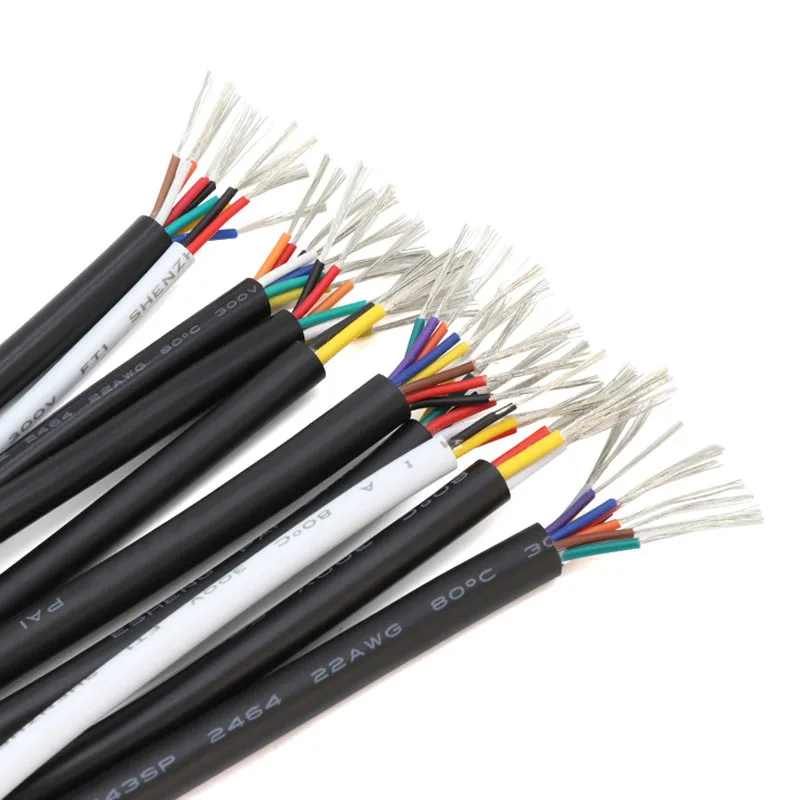 5M UL2464 30-14 AWG PVC Soft Multi Core Sheathed 2 3  4 5 6 7 8 9 10 Core Electrical Wire LED Cable Electronic Connector DIY