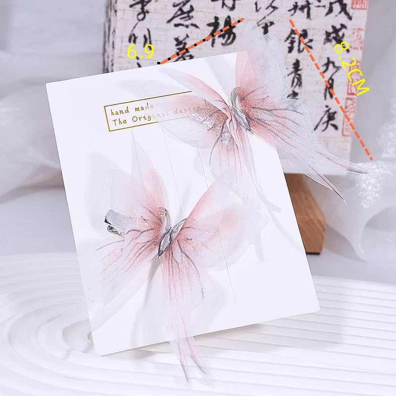 Neuer Doppel-Seiden-Schmetterling Happy Birthday Tortendekoration Rosa Blau DIY Hochzeit Party Cupcake Topper Dessert Geschenk Heimdekoration – Detail 4
