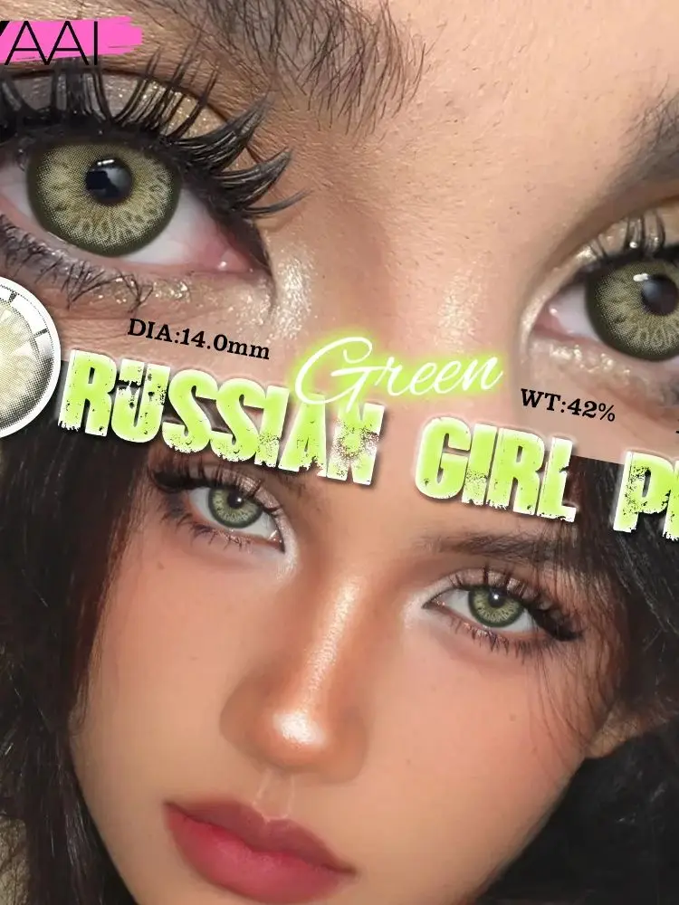 UYAAI Farbige Kontaktlinsen Koreanische Mode Colorcon Grau Grün Schüler Blaue Kontaktlinsen Make-up Farbige Schüler Natürliche Schüler