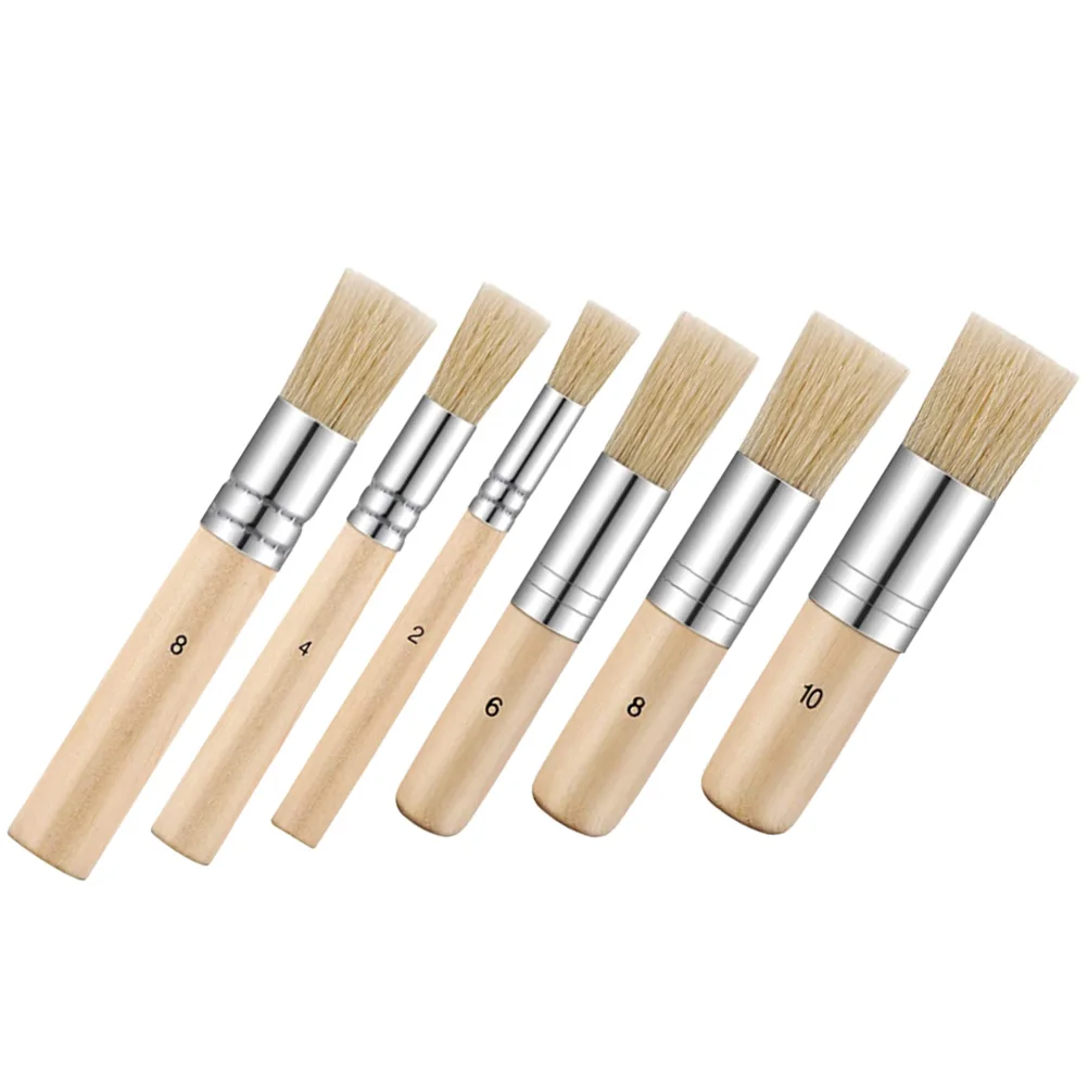

6Pcs Paint Brushes Professional Watercolor Brush Set Ergonomic Design Wear-Resistant Reusable for Daily Painting Practice