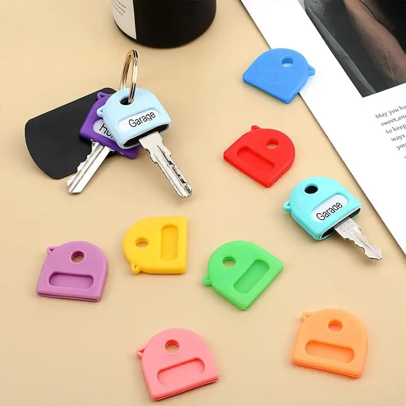 ~New Sale 20Pcs Elastic Key Identifiers Protector Key Toppers Cover Soft Rubber Colored Key Caps Covers DIY Accessories