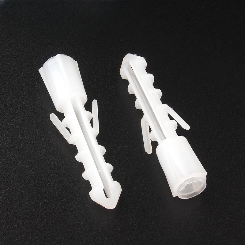 50PCS White/Green Plastic Expansion Pipe Nylon Fish-Shaped Rubber Plug Expansion Screw Rubber Particle Anchor Bolt M6-M8