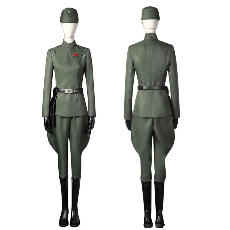 Women Star Imperial Officer Cosplay Costume Wars Galactic Empire Obi Wan Kenobi Military Uniform Outfit With Hat MN7