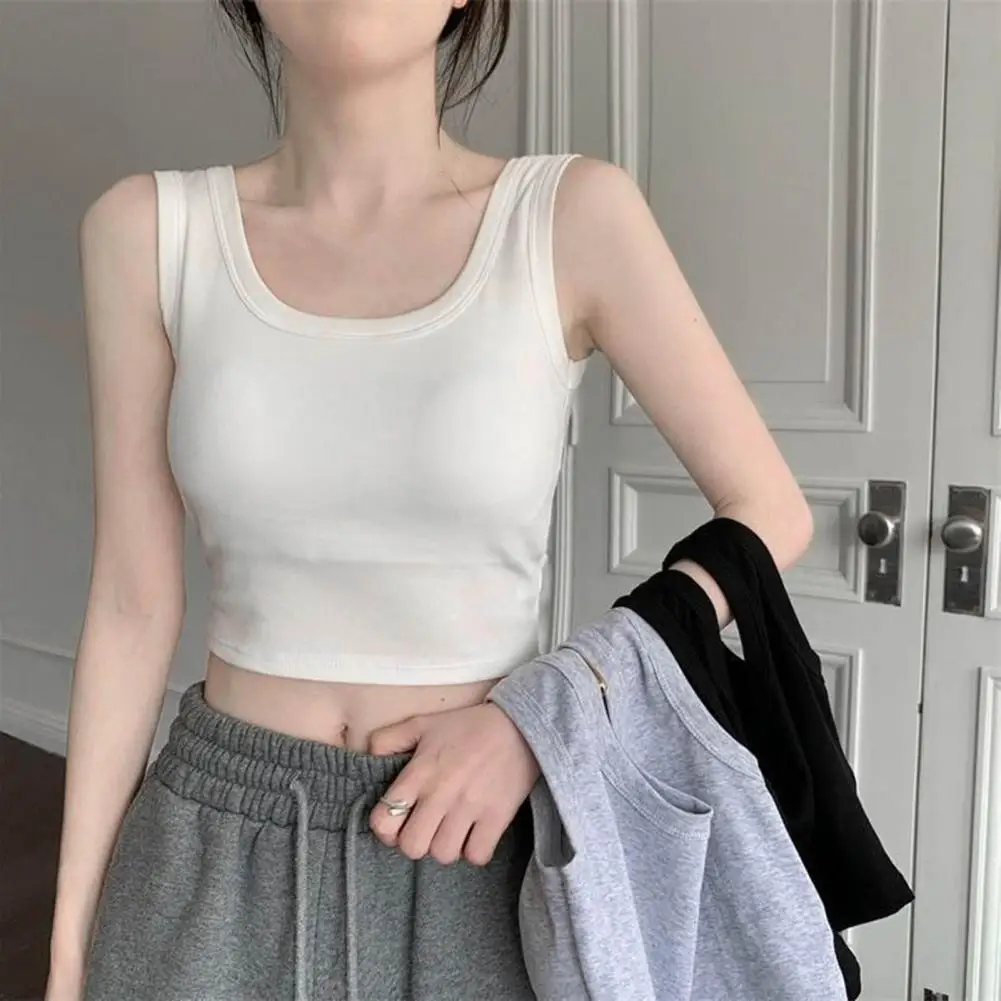 Women Solid Color Vest Women's Summer Sleeveless Knit Tank Tops O-neck Solid Color Vest Pullover Sweater for A for Women