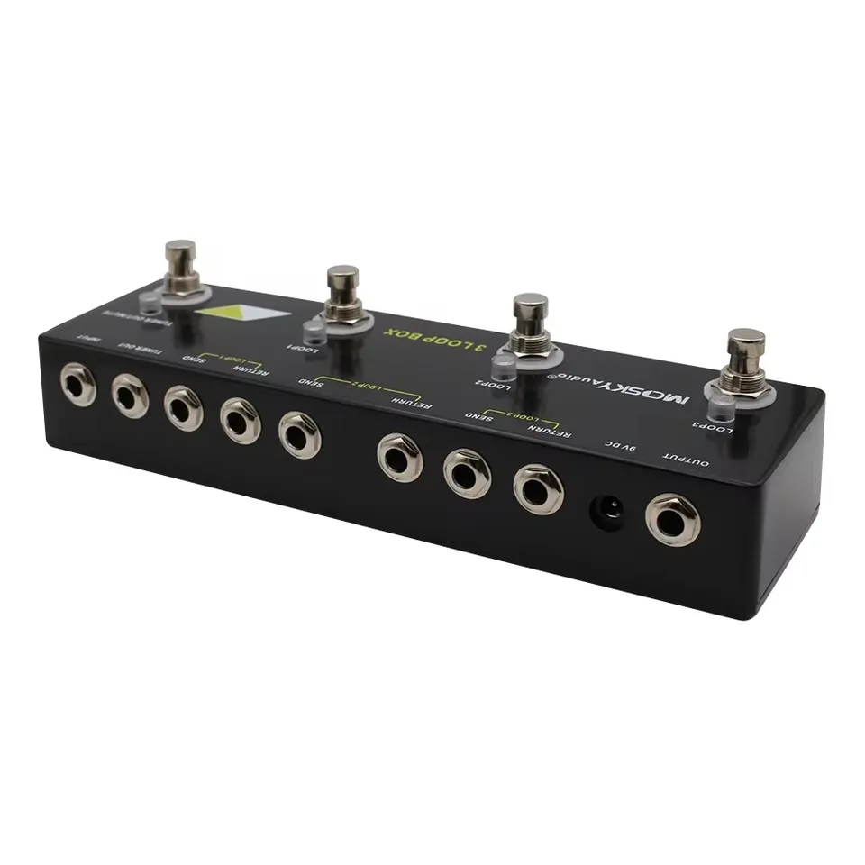 Mosky Audio 3 Loop Box Effect Pedal True Bypass with Tuner Mute