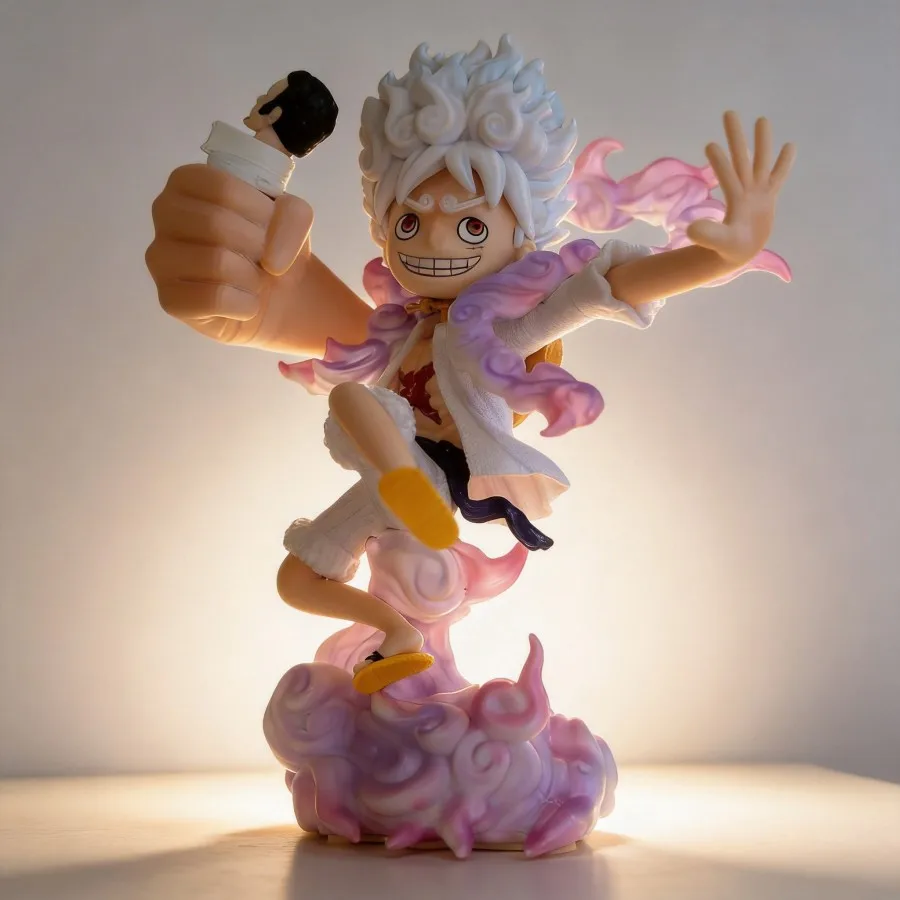 

Monkey D. Luffy Gear 5 Figure One Piece Sun God Nika Head-Holding Pose Anime Statue Decoration 15cm