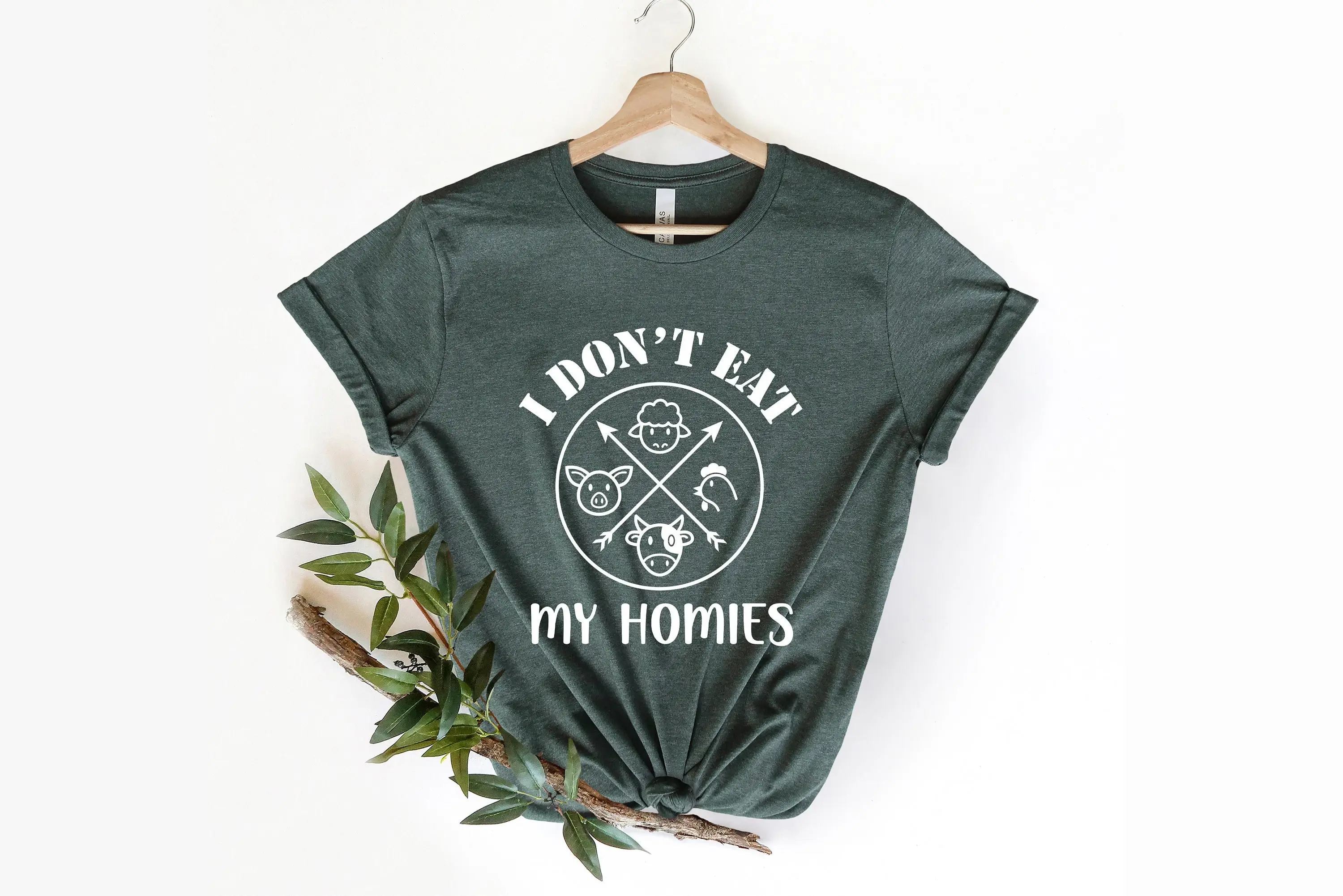 I Don't Eat My Homies T Shirt Vegetarian Vegan Funny For Herbivore Friends Not Food Outfit