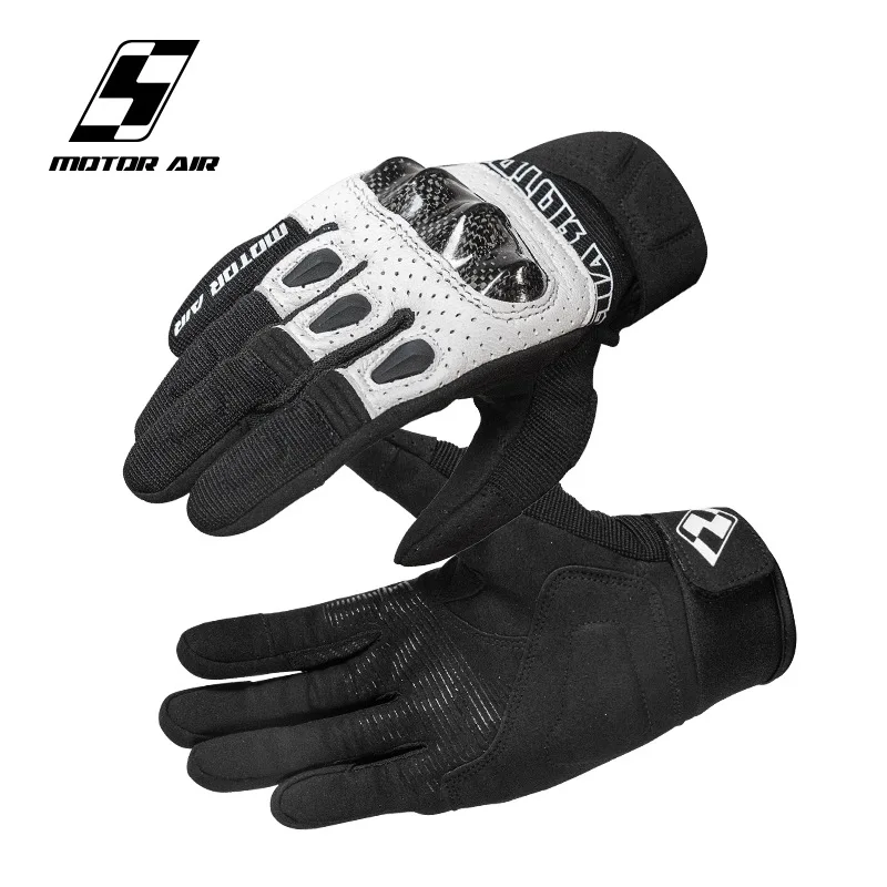 

Summer Carbon Fiber Motorcycle Riding Gloves Touchscreen Protective Breathable Outdoor Gloves for Men & Women Biker Gear