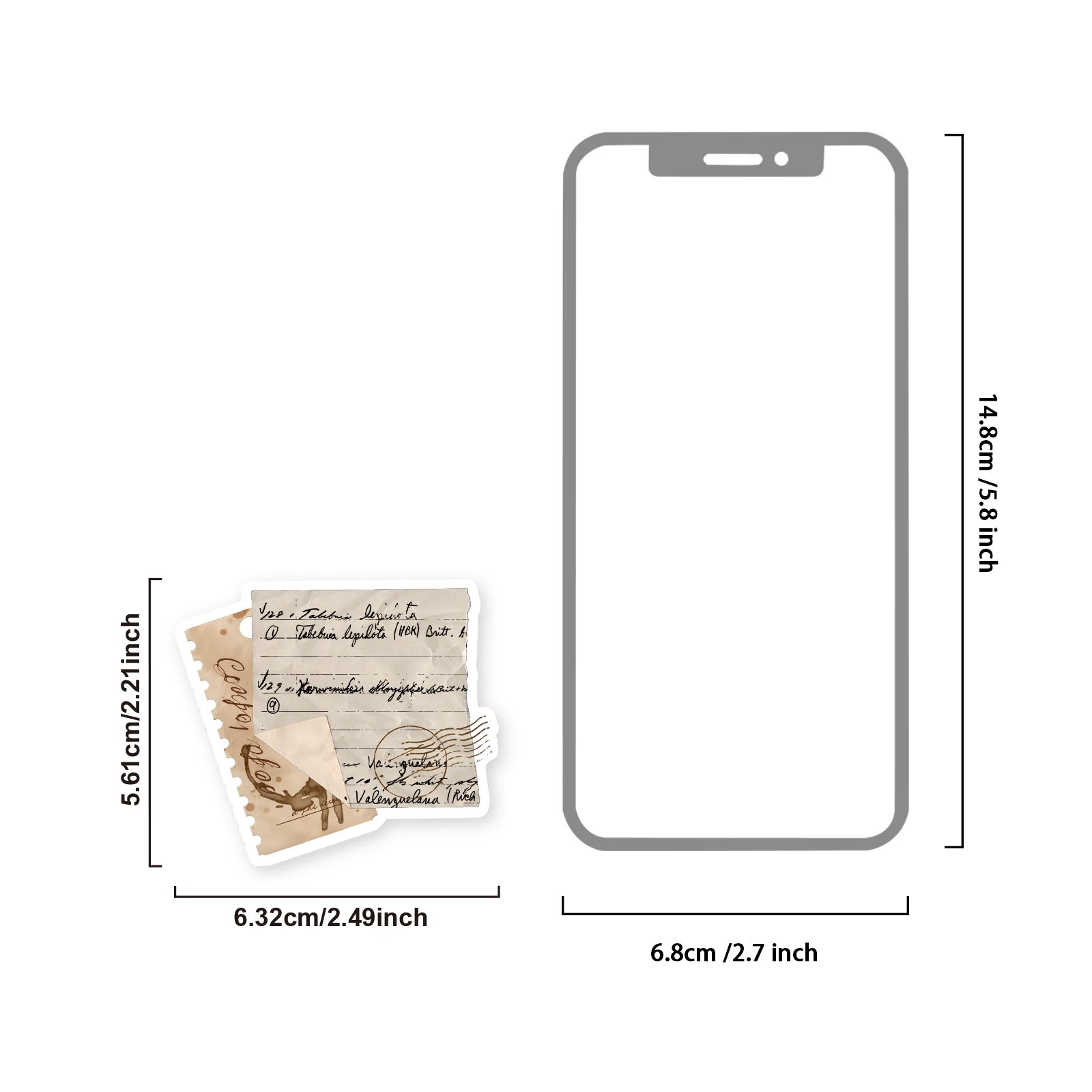 Etori Life Vintage Coffee Stain English Old Paper Stickers 30Pcs Retro Ticket Text Journal Decoration Stickers Suitable for Handmade Scrapbooking Supplies, Laptops, Suitcases, Guitars, Photo Albums, Bicycles, Office Decoration Accessories, Window Decorations, Envelope Seals, Birthday and Holiday Gifts, Artistic Aesthetics, Irregular Shapes, Multi-Purpose Stickers, Korean Stationery