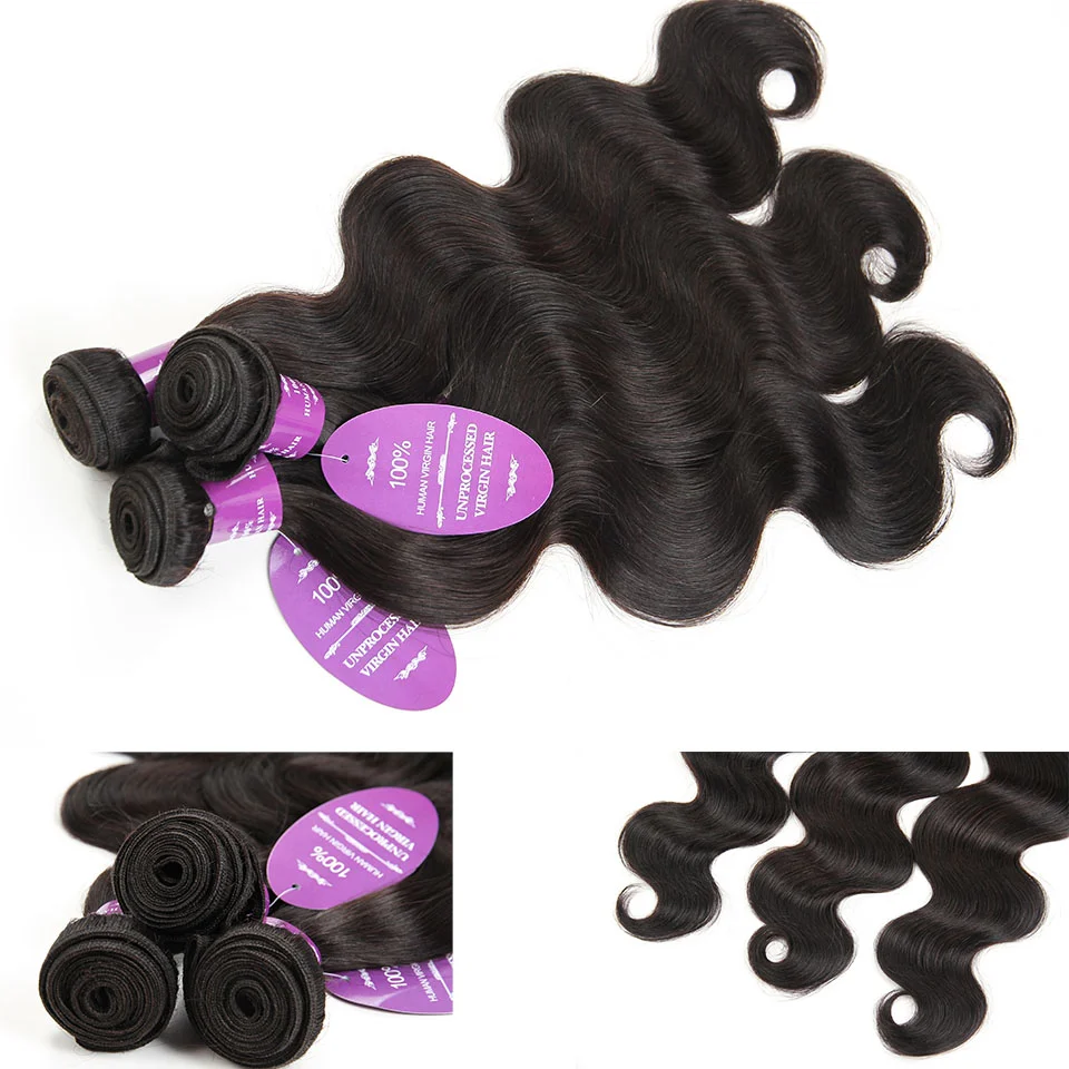 Queenlike 30 32 Inch Thick Body Wave Bundles Brazilian Raw Hair Weave Bundles 100% Human Hair Bundles Soft Top Quality Hair