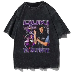 Duki Gothic T-shirt men Cotton oversize shirts rapper graphic tees tops summer unisex short sleeves tshirt streetwear clothes