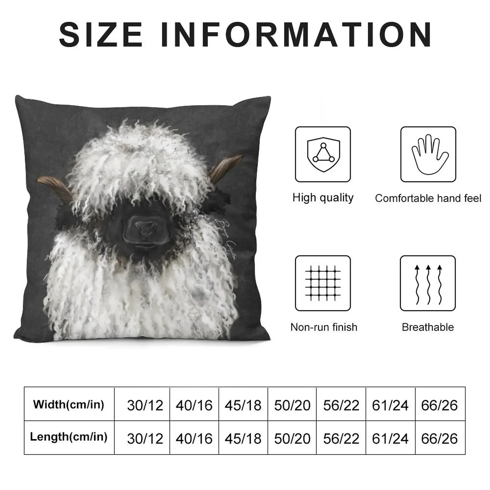 Bo Sheep. Valais Blacknose Sheep. Throw Pillow ornamental pillows christmas supplies Elastic Cover For Sofa pillow