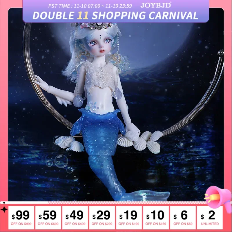 

Joybjd 1/6 Lucia Fullset A BJD Doll with Mermaid Fish Tail Style Resin Toy