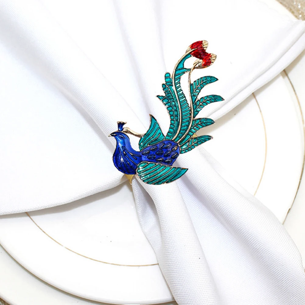 

4pcs Napkin Rings Elegant Bling Unique Design for Christmas Thanksgiving Party Wedding Home Decor