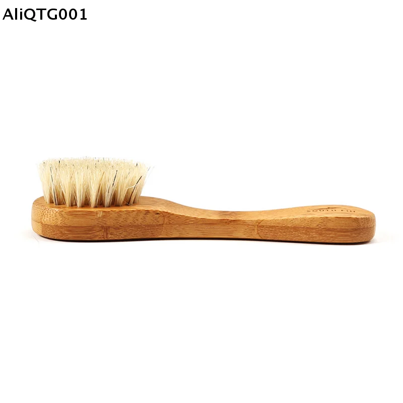 Brosse exfoliante naturelle pour le visage, poils en bois, masseur corporel, outil d'épurateur pour femmes et hommes, soins de la peau