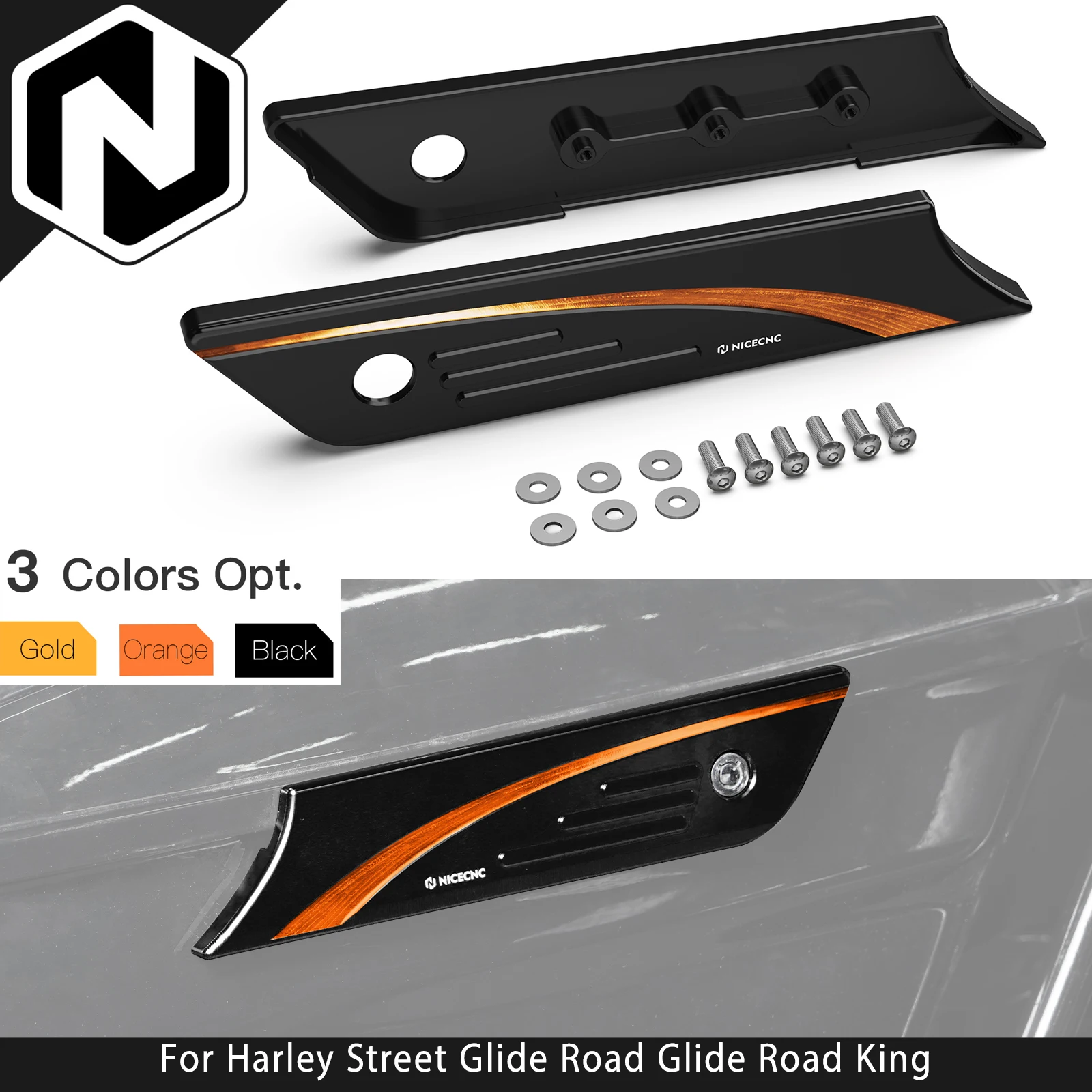 

Saddlebag Latch Covers For Harley Street Glide FLHX /Special FLHXS 2014-2023 Road Glide FLTRX 15-23 Road King FLHR Electra Glide