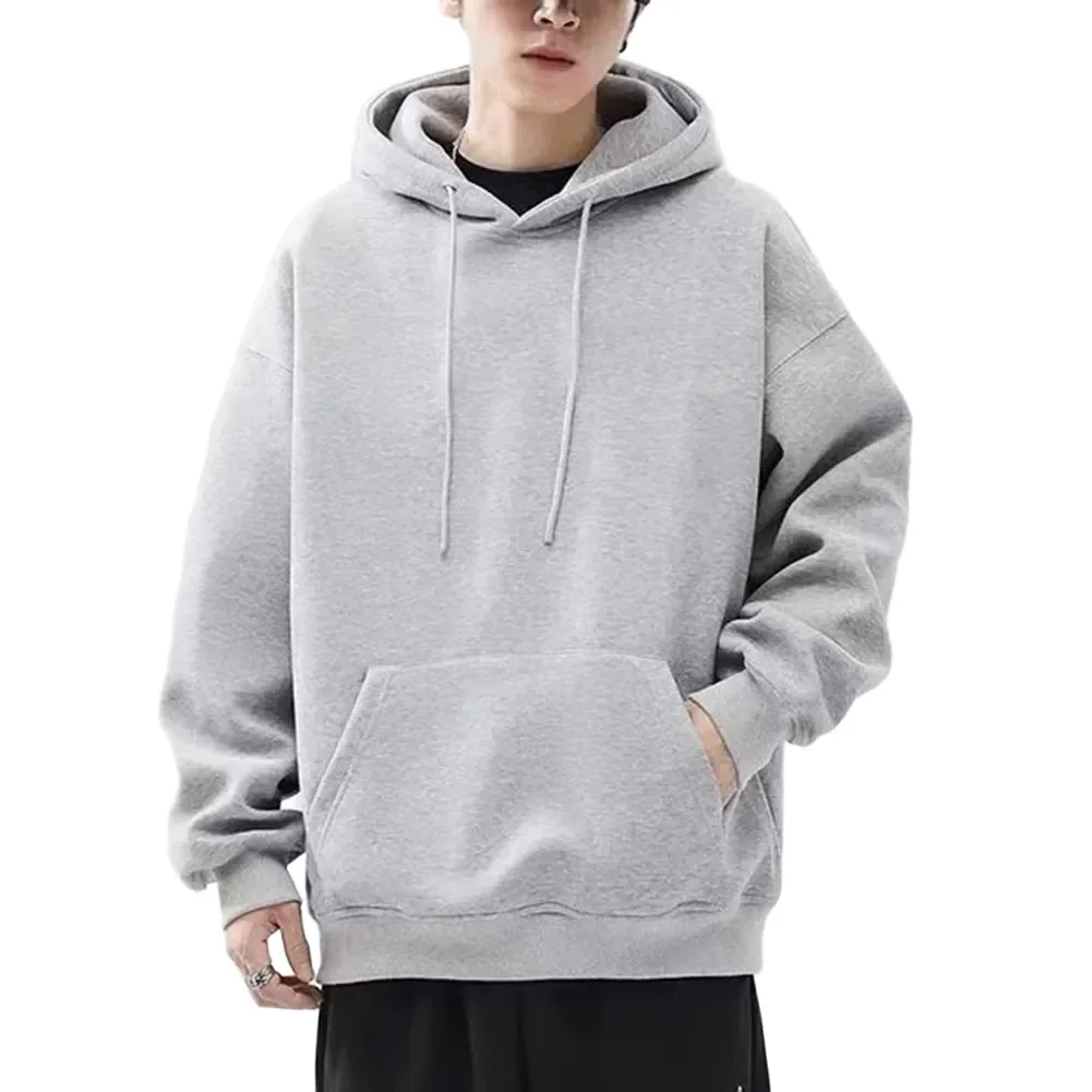 

Мужская повседневная свободная толстовка с капюшоном из тонкого велюра в корейском стиле для ежедневного и сезонного использования