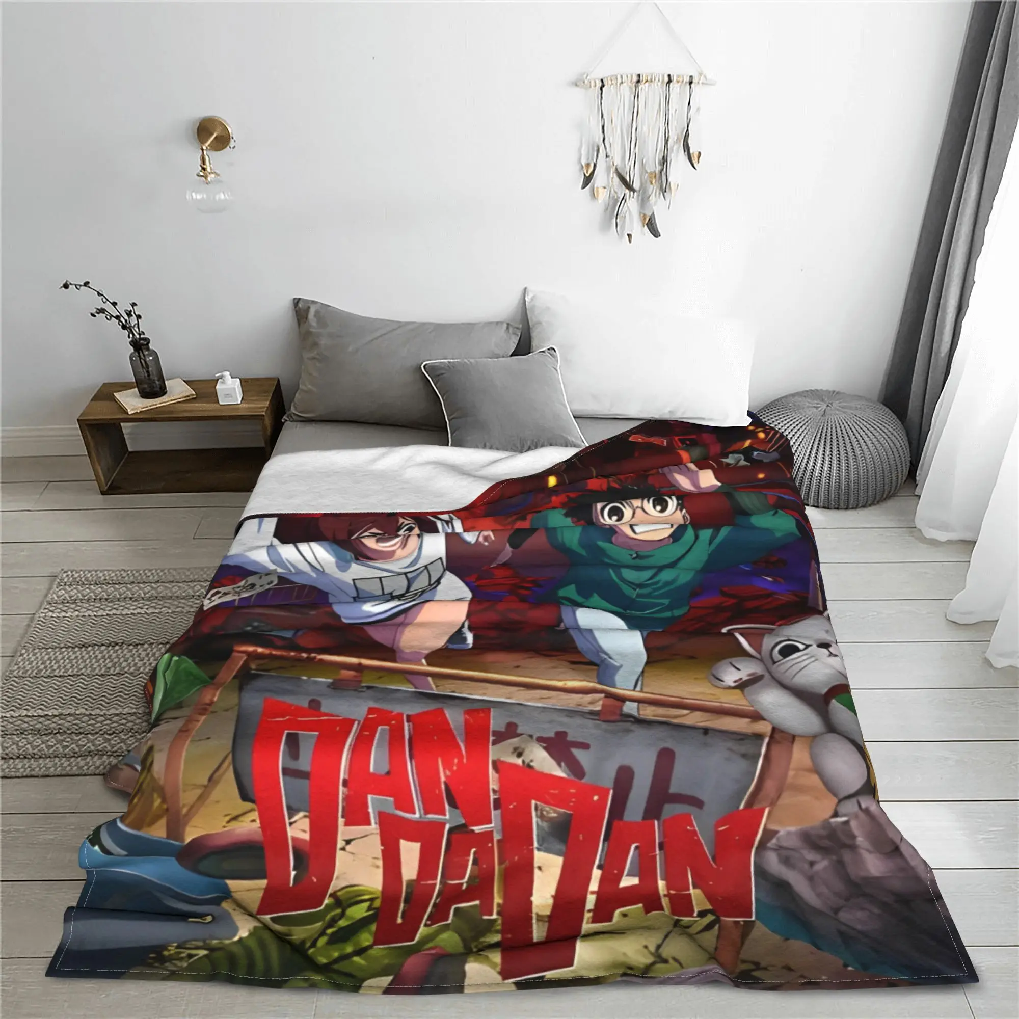 Dandadan Ayase Anime Momo Okarun Blanket Fleece All Season  Portable Soft Throw Blanket for Bedding Travel Bedspread