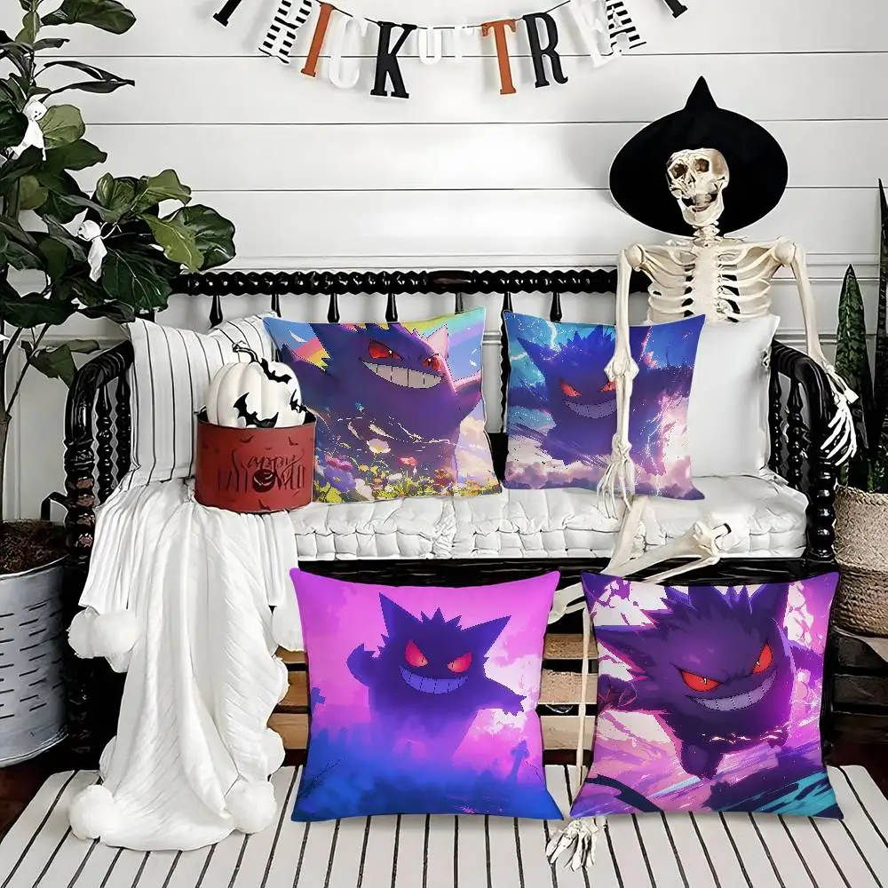 Pokemon Anime Characters Plush Pillow Cover Soft Short Plush Cushion Cover For Sofa Bedroom Living Room Home Decor Gift