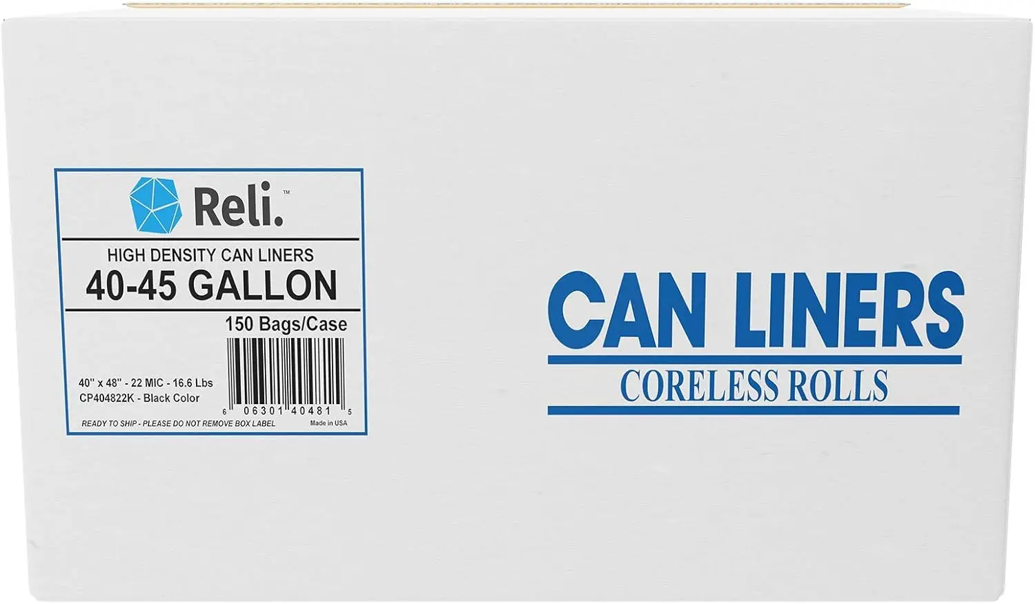 

Сверхмощные мешки для мусора на 40–45 галлонов, 150 шт., герметичные и устойчивые к разрыву для домашнего и офисного использования.