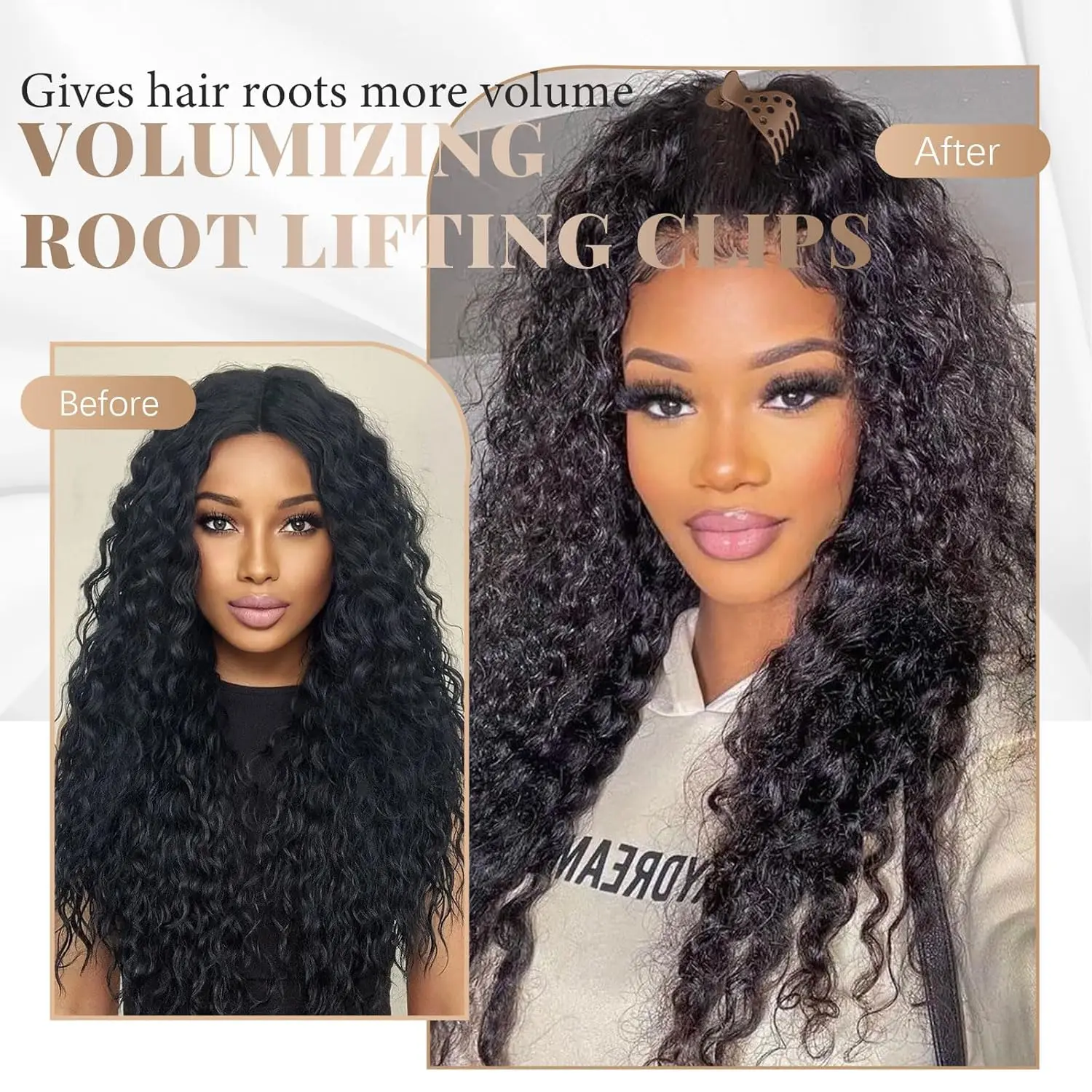 Haar-Clip-Clips zum Anheben der Haarwurzeln für Volumen, Locken-Clip-Clips, Volumen-Clip-Clips ohne Faltenbildung, Haar-Clip-Clips zum Anheben der Haarwurzeln für federnde Locken – Detail 12